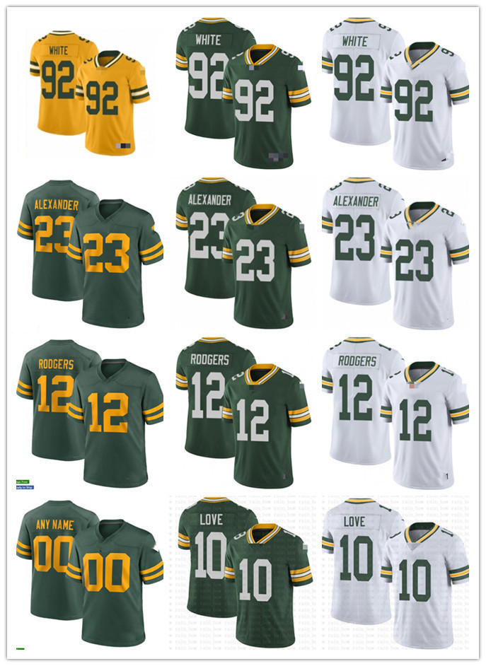 

Football Jerseys Green Bay''Packers''28 AJ Dillon 7 Quay Walker 12 Aaron Rodgers, Colour