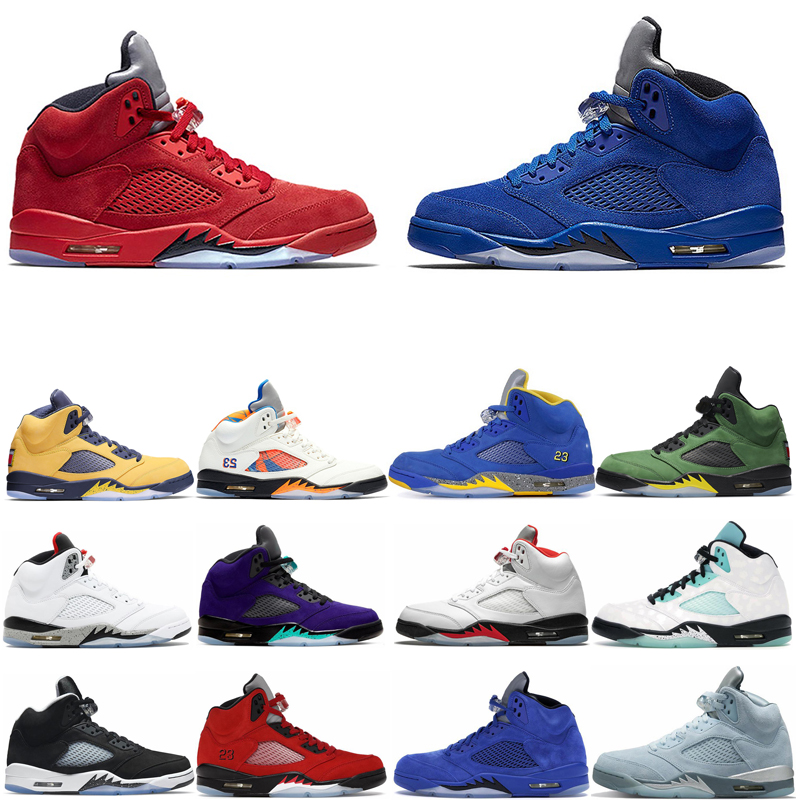 

man basketball shoes 5 5s Fire Red Alternate Grape Blue suede International Laney Royal Metallic Silver Oreo Space Jam Top 3 Trainers Outdoors Athletic Jumpman, 2020 fire red