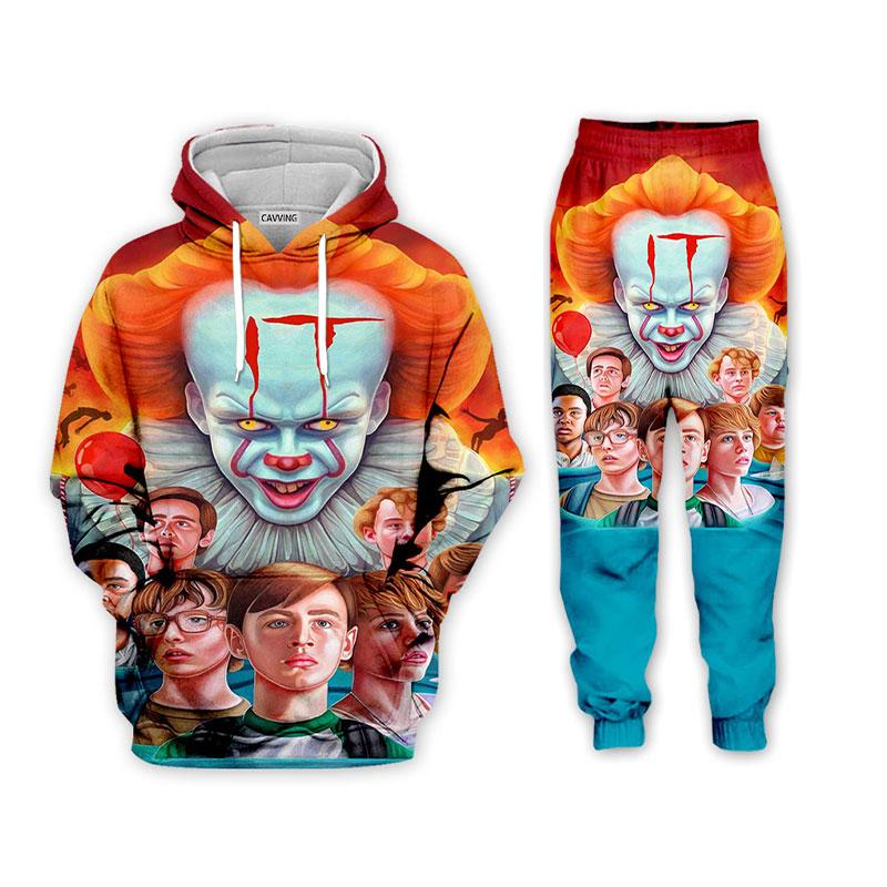 

Men' Tracksuits Fashion Women/men' 3D Print Stephen King' IT Hoodies/Hooded Sweatshirts Pants Trousers Suit Clothes Two-Pieces Se, 17