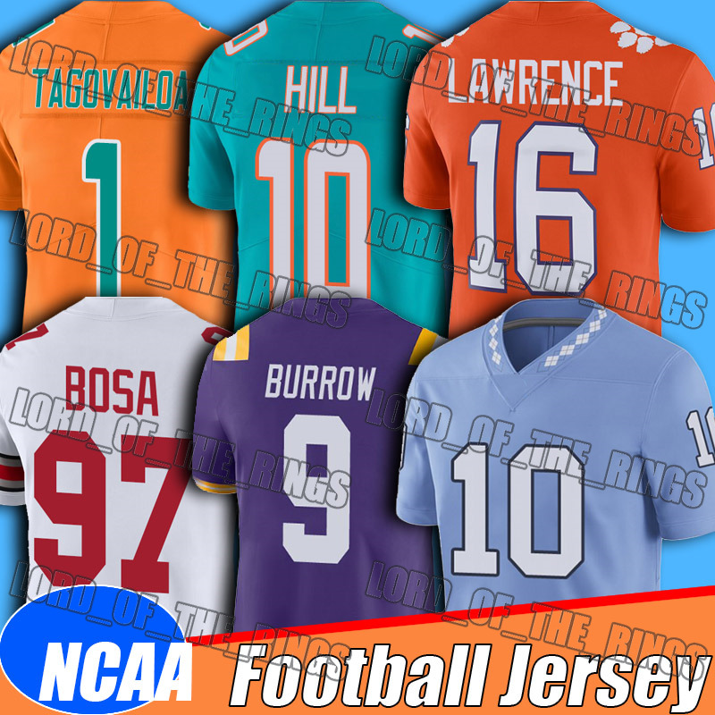 

NCAA Football Jersey College Tyreek Hill Jaylen Waddle Tua Tagovailoa Jerseys Holland Gesicki Jerome Baker Xavien Howard Stitched Short Sleeve Sports Uniform, Man custom jersey (ht)