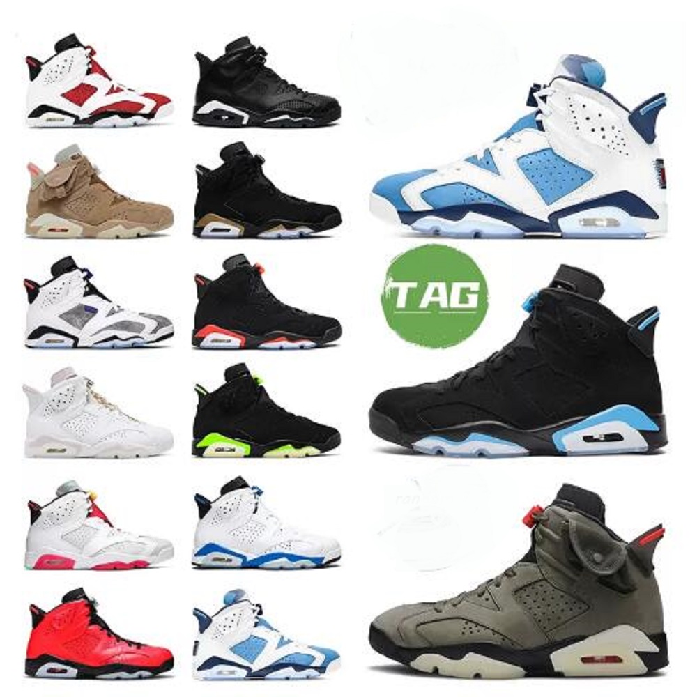 

Man Mens Basketball Shoes 6 6s Men Sneakers Bordeaux Carmine DMP University Blue Mint Foam Infrared Hare Women Trainers US 5.5-13, # 12