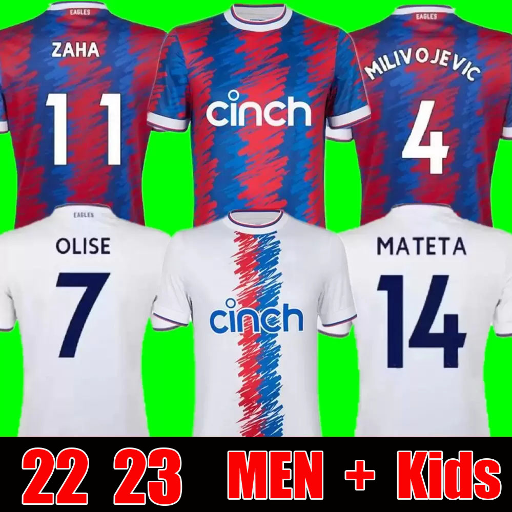 

2022 2023 CRYSTAL OLISE Home Soccer Jerseys 22 23 PALACE ZAHA EZE J.AYEW Away BENTEKE SCHLUPP MATETA EDOUARD GALLAGHER men kids Football shirt Kit white, 22-23 home aldult
