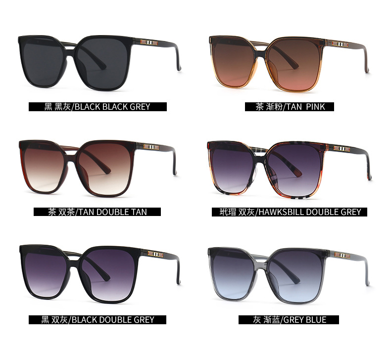 

Sunglasses For Women Designer Driving Prevent Scratch UV400 Oversized Square Glasses 2813 Scotch Pattern Sunglasses