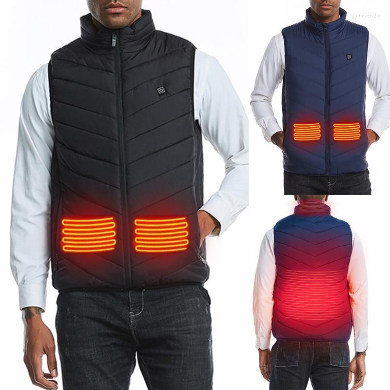 

Men' Vests 2022 Electric Heated Vest Men Women Heating Waistcoat Thermal Warm Clothing Usb Outdoor Winter Jacket Guin22, Black