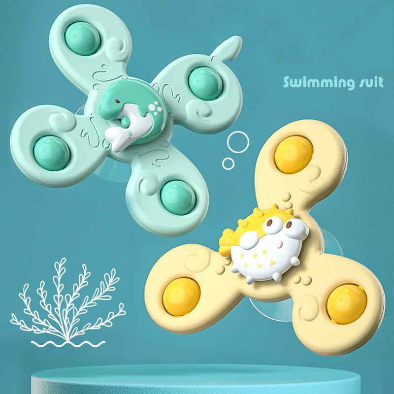 

Pool & Accessories Montessori Baby Bath Toys For Boy Children Bathing Sucker Spinner Suction Cup Toy Kids Funny Child Rattles Teether