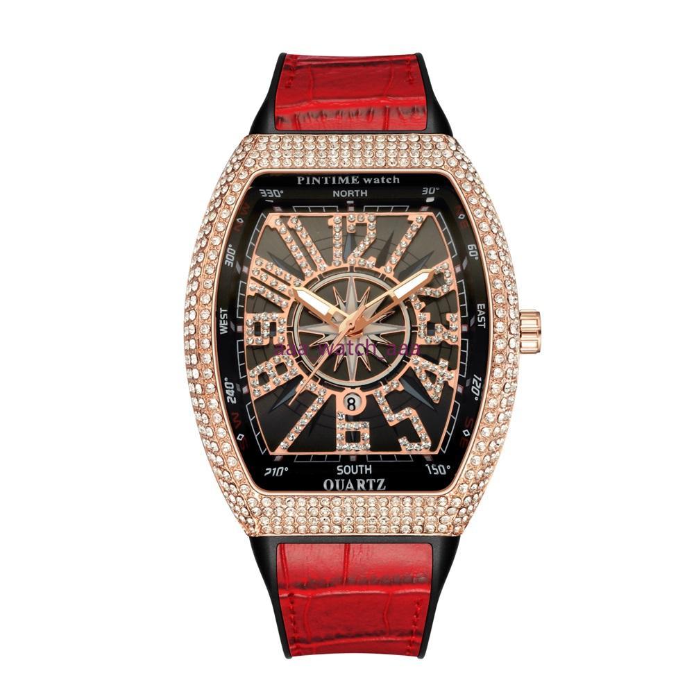

Men Fashion Watch Shinning Diamond Iced Out Watches Stainless Steel Quartz Movement Male Casual Dress Clock Party watch Montre