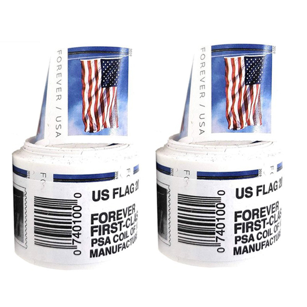 Forever 2021 USA New Sealed Roll Coil American Flag 100pcs/roll-image-762478766