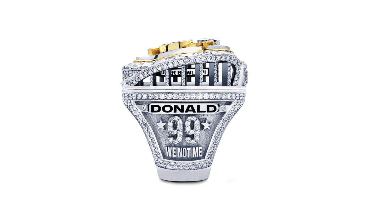 

5 Player fashion Football 2021 - 2022 LA Commemorative Championship ring Stafford Kupp RAMSEY DONALD McVAY Fan Gift