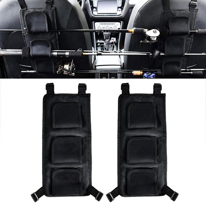 

Car Organizer 2PCS Universal Fishing Rod Holder Adjustable Portable For SUV Vehicle Bracket Pole Tie Straps Rack Tackle Tool
