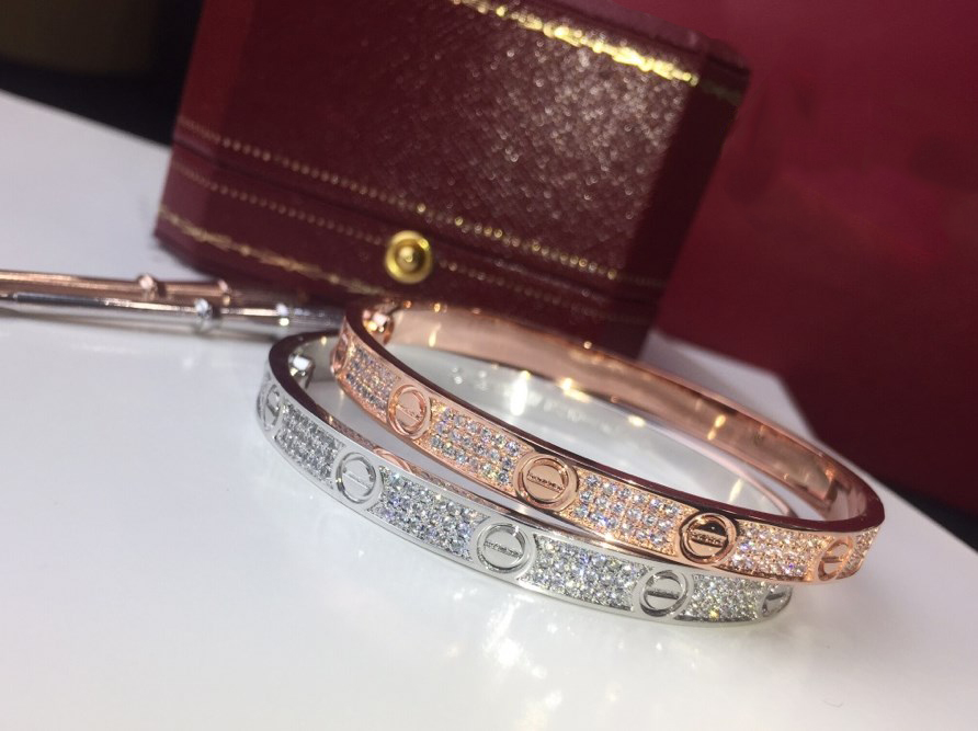 

Designer Jewelry Bangle Bracelet Diamond C Style Women Men Party Wedding Bracelets With Box