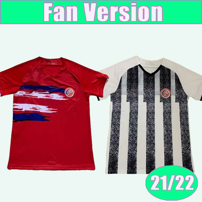 

2021 Costa Rica Mens Soccer Jerseys Home Red Away Black WhiteAldult Short Sleeve Football Shirts Uniforms, Qm4382 21 22 away no patch