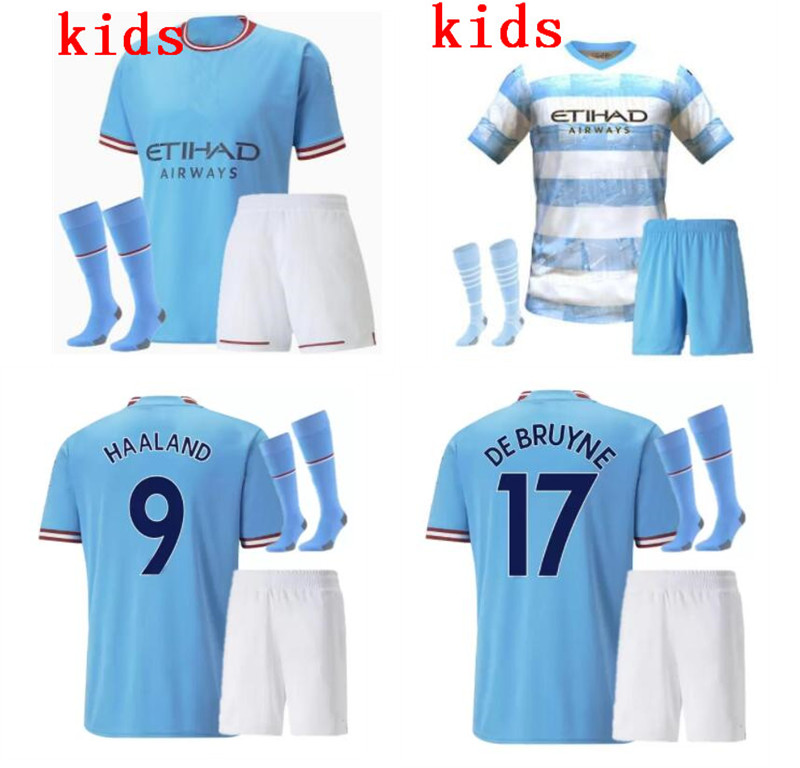 

22 23 HAALAND ManCNEstER Soccer Jerseys GREALISH City DE BRUYNE FODEN SPECIALPl 2022 2023 men kids kit socks MANS CITIES MAHREZ G.JESUS football shirts uniform, Lavender