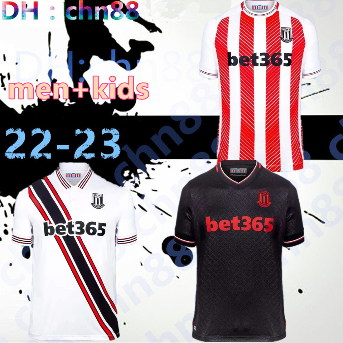 

22 23 Stoke City MIKEL CAMPBELL soccer jerseys SMITH FLETCHER POWELL BROWN CLUCAS home Kits 2022 2023 Baker men kids kit Football Shirts Uniforms, 22-23 third kids