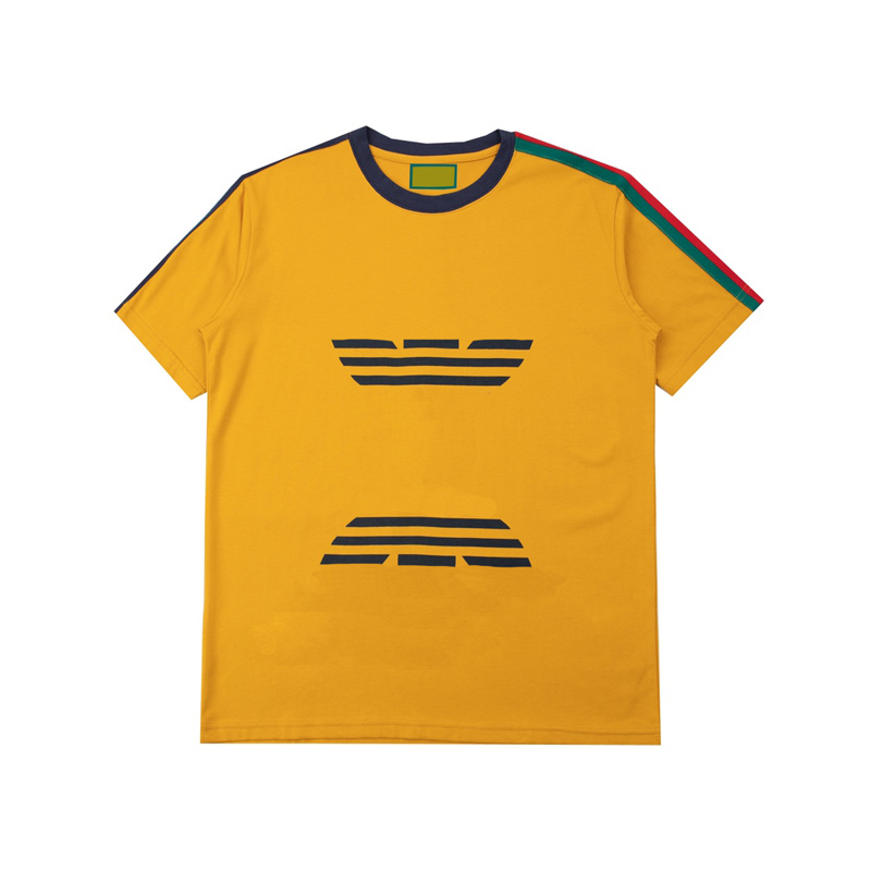 

22fw Europe Spring Summer T shirt Cotton Tee High Quality Design Band Short Sleeve Women Men Fashion Tshirts, Beige