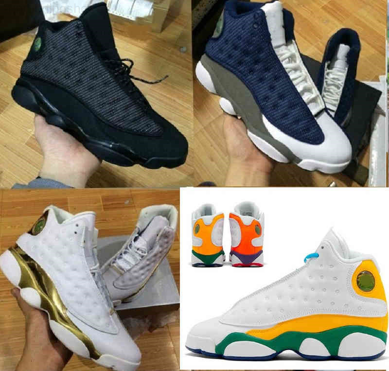 

Jumpman 13s OG Black Cat Basketball Shoes 3M Reflect For Kids Big Boy Sports Training Sneakers High Quality Cat Shoe