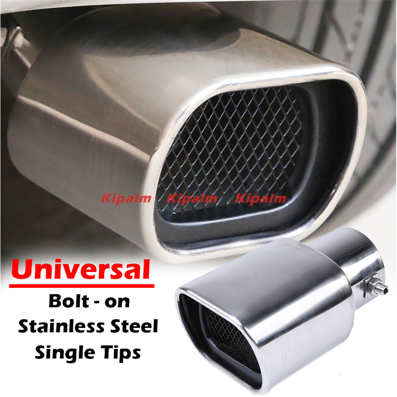 

Universal Auto Exhaust Muffler Polished Series Stainless Steel Rectangular tailpipe Nozzle for Audi Benz VW BMW