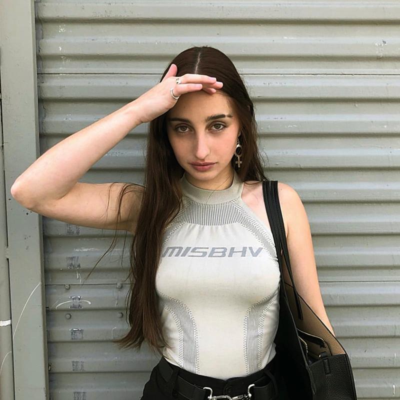 

Women' Tanks & Camis Summer Clothes Autumn Khaki Knitted Sweater Streetwear Tops Sexy Women Sleeveless Crop Corset Top Mujer Halter Tank Pu, Black