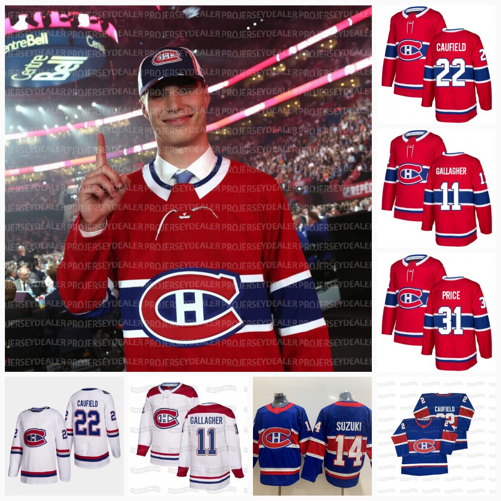 

Montreal Juraj Sladkovsky Canadiens 2022 Jersey Nick Suzuki Cole Caufield Michael Pezzetta Sami Niku Mike Hoffman Carey Price Josh Anderson Brendan Gallagher, 2021 navy womens s-2xl