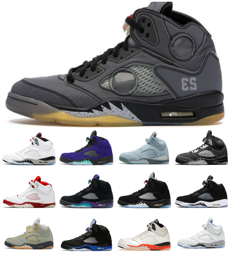 

5s basketball shoes men jumpman 5 UNC Dark Concord Green Bean Racer Blue Bluebird Moonlight Raging Red Aqua What The Anthracite mens sports sneakers, Bubble package bag