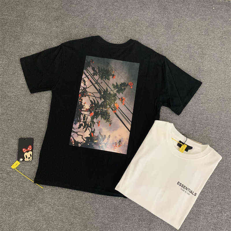 Fashion Essentials Designer Couples t shirts Fog Double Thread Flower Brand Loose Men's Cotton Short Sleeve T-shirt Women