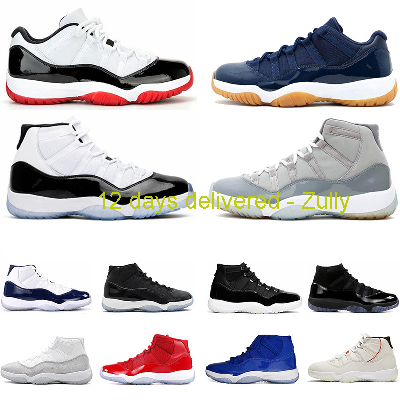 

with box 2 days ship Jumpman 11 Men Basketball Shoes 11s Top Quality Bred Platinum Tint Legend Gamma Dark Concord low Space jam Cool grey Anniversary Cherry mens, 13