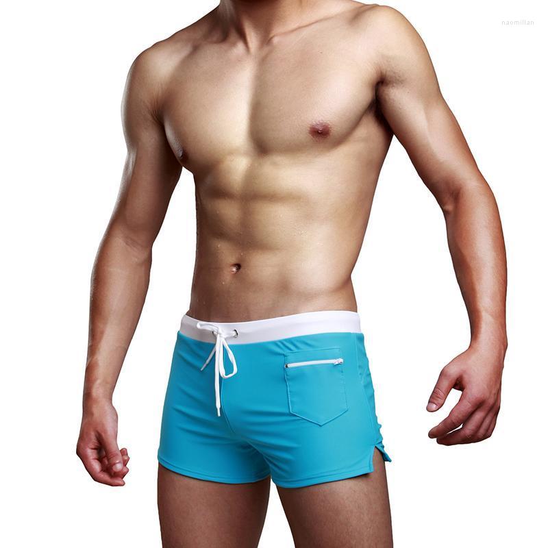 

Men' Shorts Summer Swimwear Men' Breathable Sexy Swimming Trunks Boxer Briefs Swimsuit Beach ShortsMen' Naom22, Black