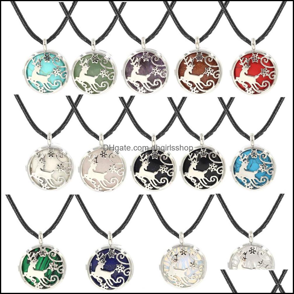

Pendant Necklaces Pendants Jewelry Christmas Elk Hollow Box Crystal Stone Necklace For Girls Women In Sterling Sil Dhxik