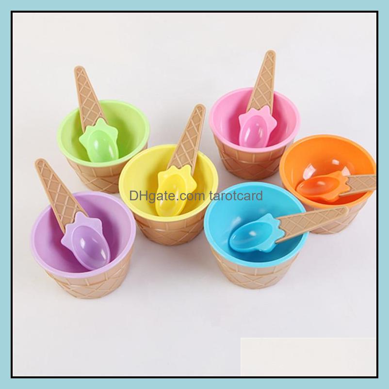 

Kids Ice Cream Bowls Cup Couples Bowl Gifts Dessert Container Holder With Spoon Best Children Gift Supply Sz589 Drop Delivery 2021 Tools Kit