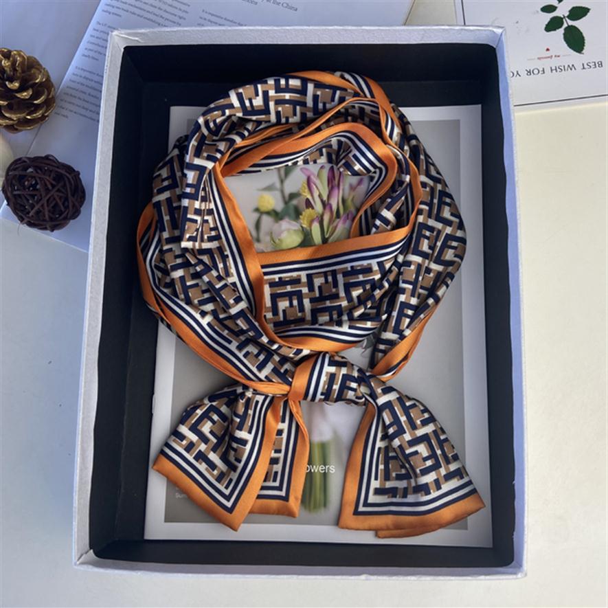 

22ss Lots Designer Letters Print Floral Silk Scarf Headband for Women Fashion Long Handle Bag Scarves Paris Shoulder Tote Luggage 203T