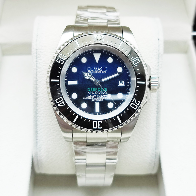 

44MM Luxury Men's Watch Automatic Mechanical Glass Stainless Super Luminous Calendar