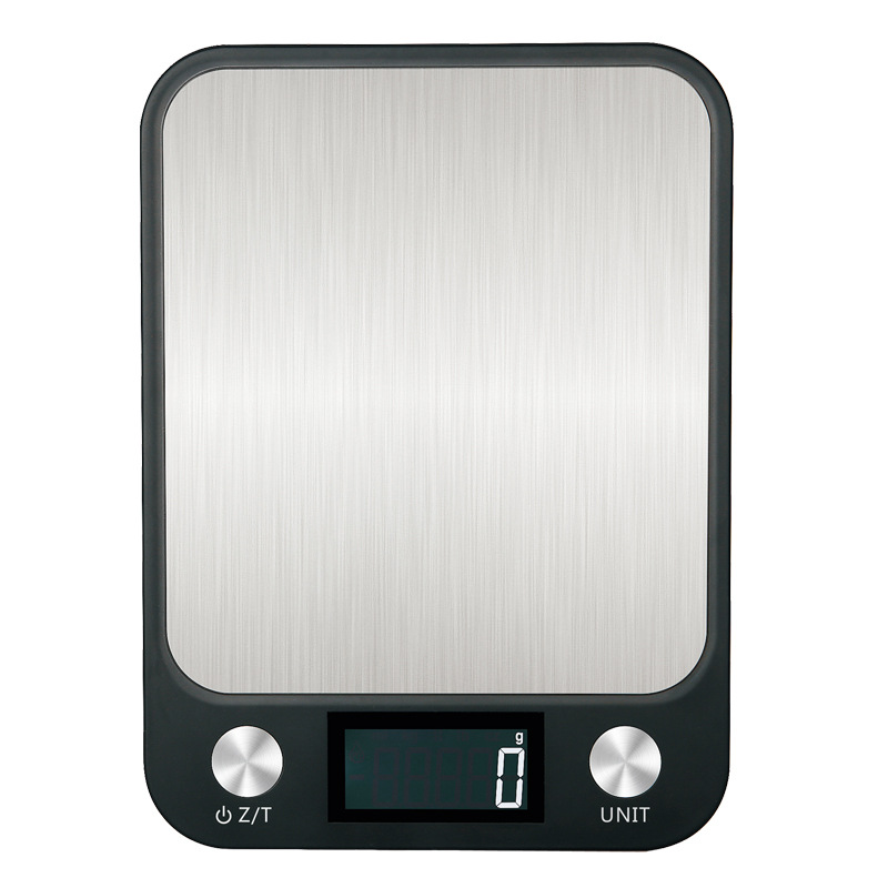 

Flat Stainless Steel Kitchen Scale 5kg Rechargeable Electronic Scale Food Food Baking Grams Weighing Platform 10kg, White