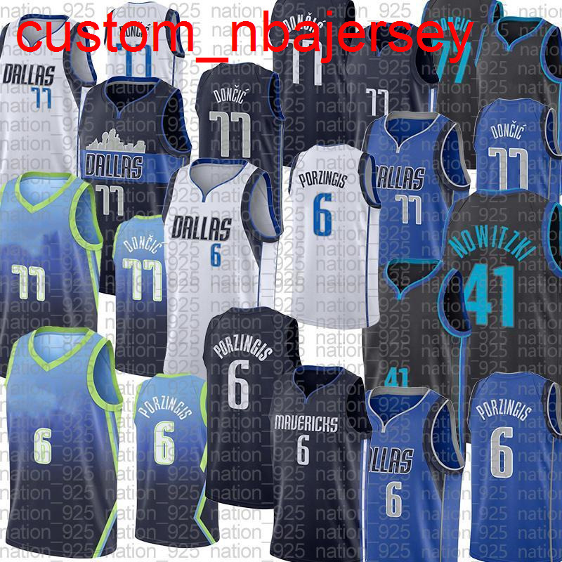 

Basketball jerseyKristaps Porzingis Dirk Nowitzki Luka Doncic Full Stitched For Mens, As