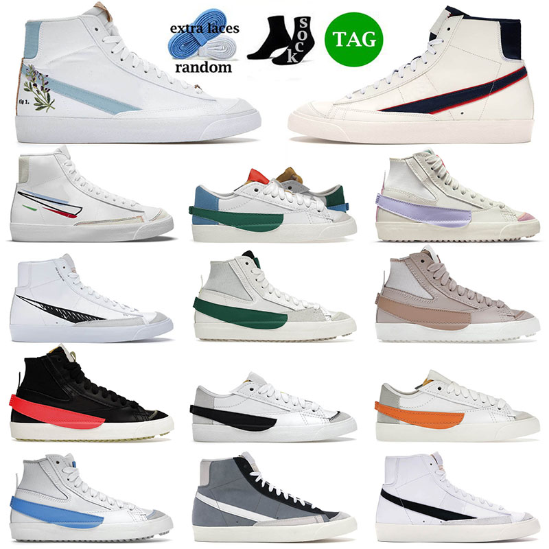 

Top Fashion 2022 Sports Running Shoes Blazer Mid 77 Indigo White City Pride Chicago University Blue Jumbo Pink Oxford Trainers Sports Sneakers 36-45, 29 36-40