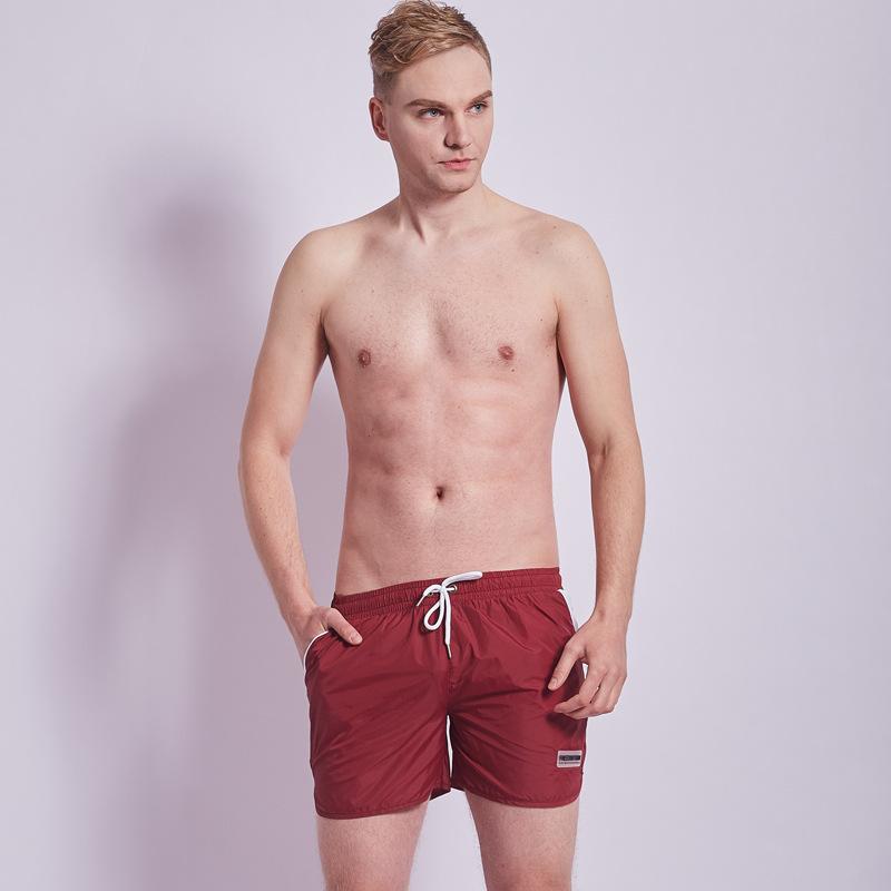 

Men's Swimwear Summer Solid Men Swim Briefs Bikini Male Swimsuits Sunga Surfing Board Shorts Swimming TrunksMen's, Black