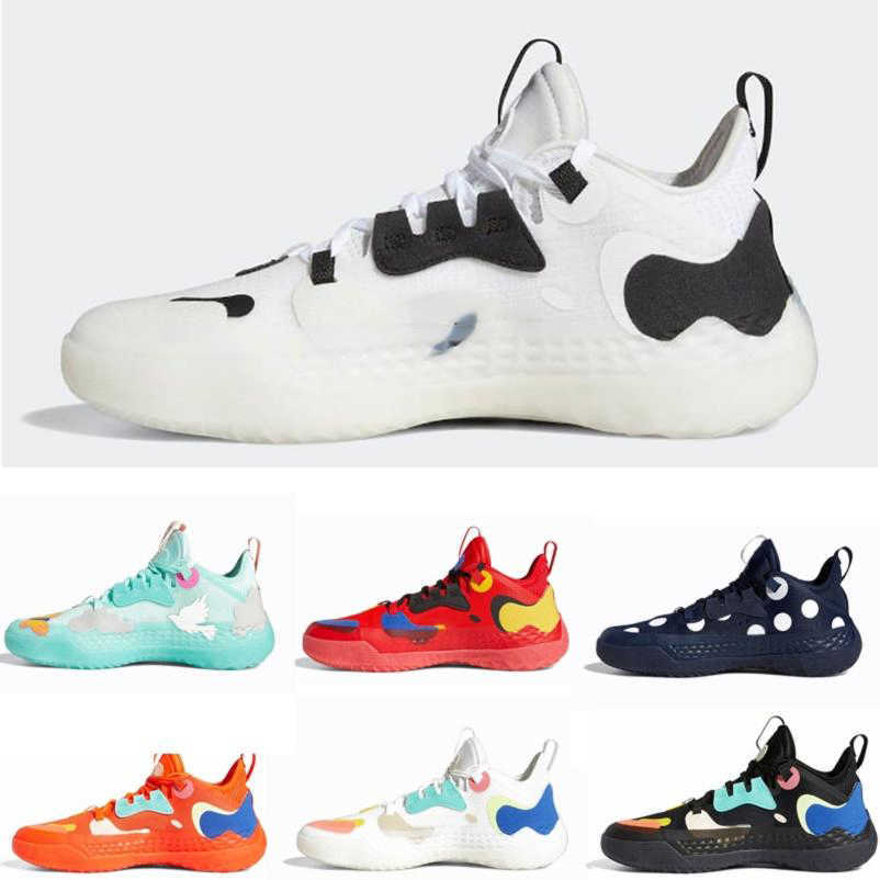 

Futurenatural Core Black James Icy Pink Harden Vol.5 Basketball Shoes For Men Fashion Polka Dot White Creator Support Sports Sneakers 40-46, Color#1