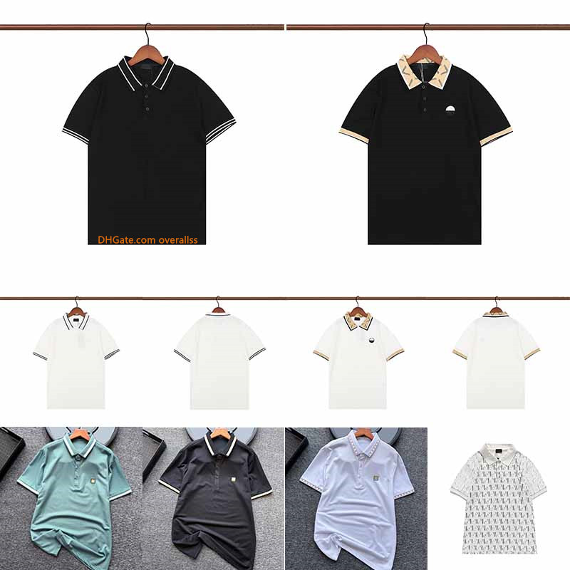 

mens shirts fen Polo fashion brand summer clothing short sleeve polos luxury hoodie tshirt Business Casual tops tee M