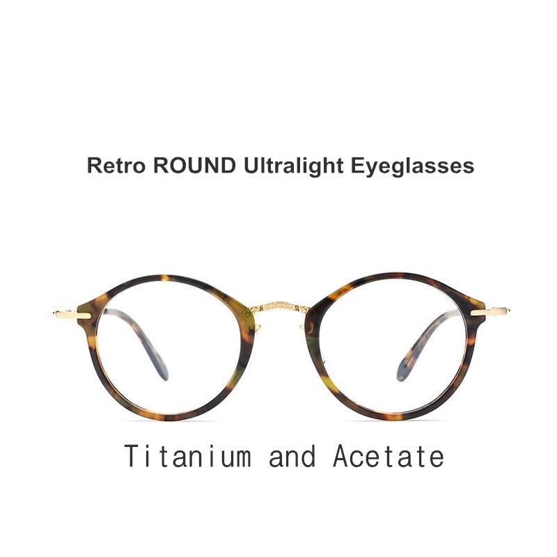 

Fashion Sunglasses Frames Prescription Glasses Frame Classic Round Reading Eyeglasses Men Women Myopia Acetate Spectacles Blue Light Optical