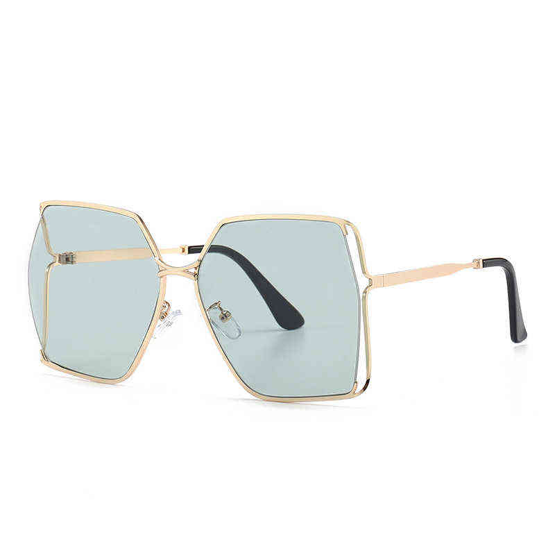 

Sun glass new fashion stars with metal large frame women's sunglasses