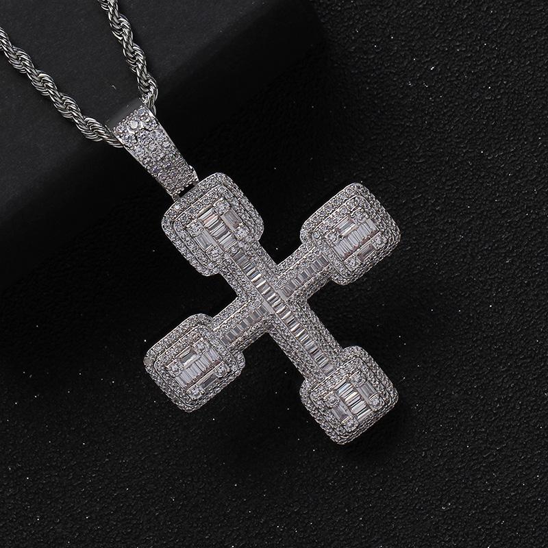

Pendant Necklaces Hip Hop Micro Paved Cubic Zirconia Bling Iced Out Cross Pendants For Men Rapper Jewelry Drop PendantPendant