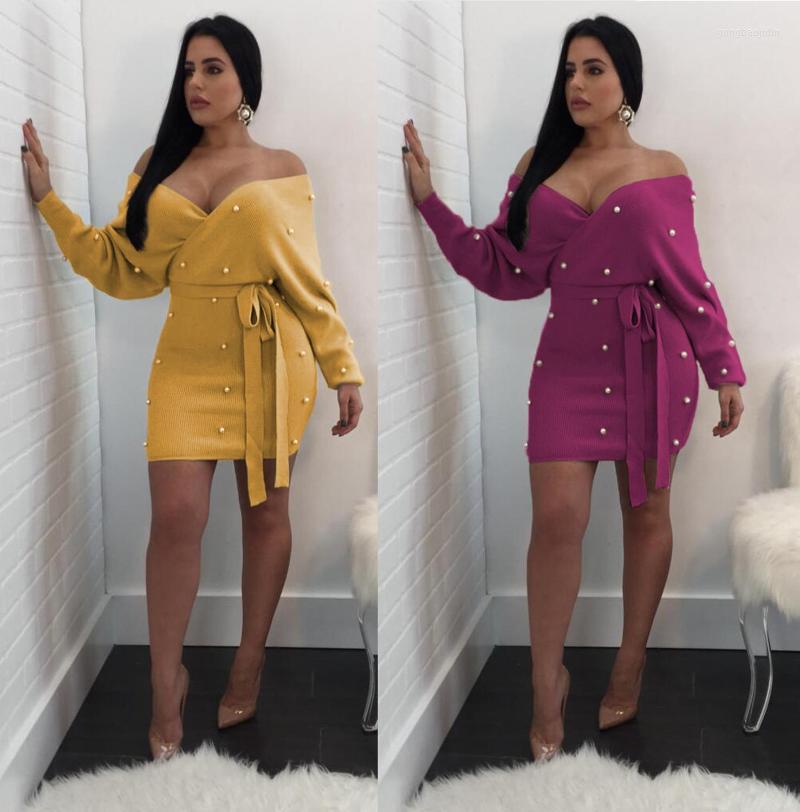 

Casual Dresses Sexy Fashion Autumn And Winter Long-sleeved Bag Hip Dress Women' Clothing Clothes Wear Cl, Black