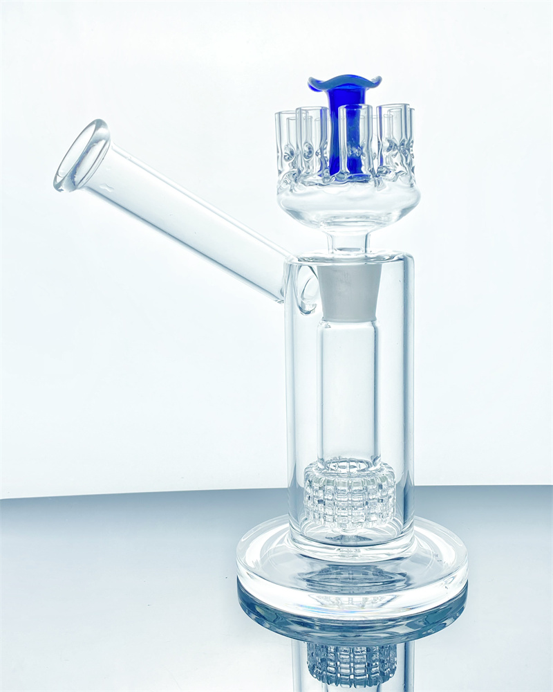 

Bad bone glass tube smoke hookah with 1 birdcage perc 18mm connector 60mm diameter
