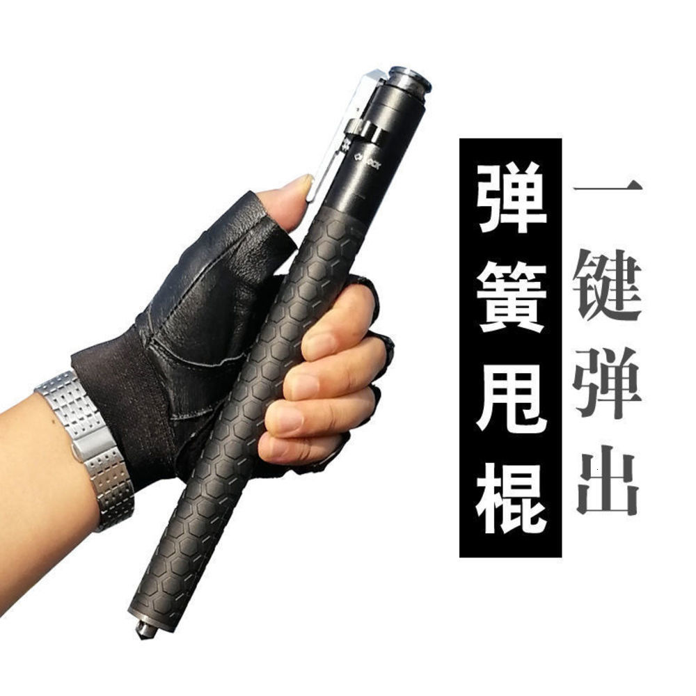 

Automatic Spring Stick Telescopic Edc Designers Roll Whip Three Section Self Defense Outdoor FIRH