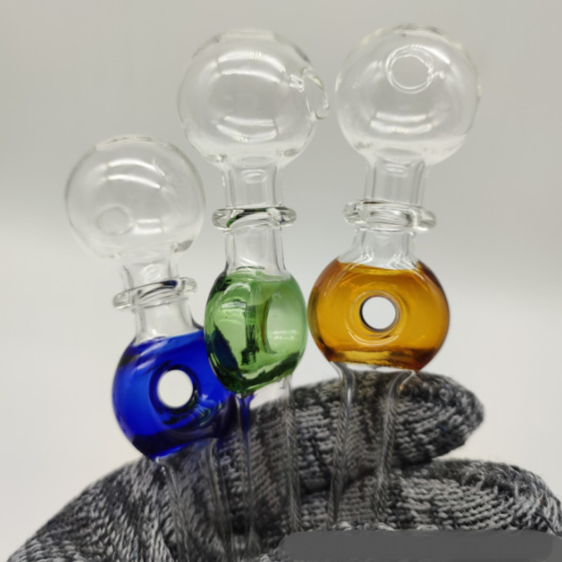 

Multi-colors Glass Pipes Curved Oil Burners Good Airflow Smoking Pipe
