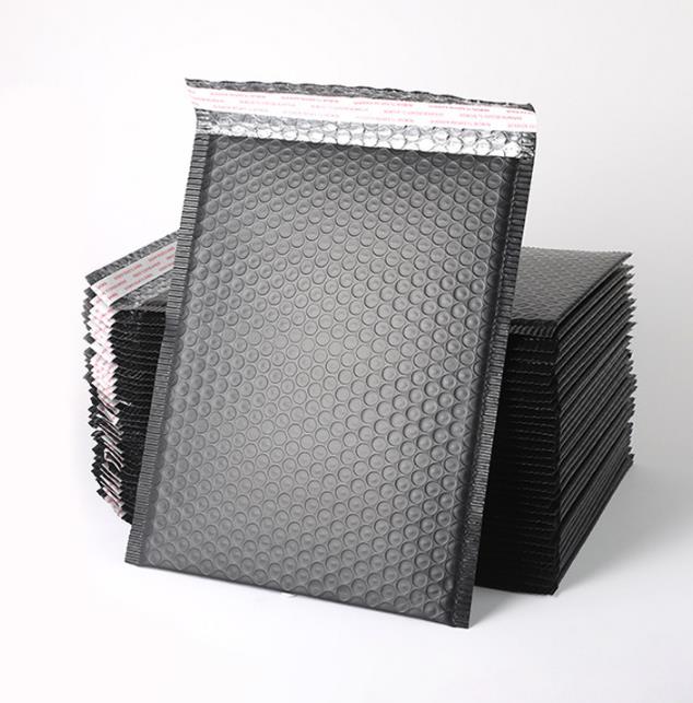 

50pcs Bubble Envelop Self Seal bags Black Foil Bubble Mailer For Gift Packaging Lined Poly Mailer Wedding Bag Mailing Envelopes sdc