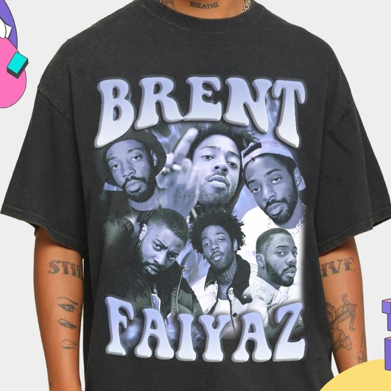 

Men' T-Shirts Brent Faiyaz Shirt Vintage T Tee Clothing Gift Hip Hop Rap TourMen, Men-darkpurple
