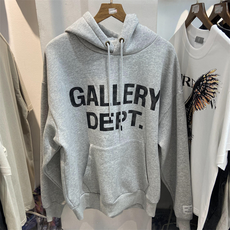 

Real Pics Grey Printing Sweatshirts Men Women Oversized Hooded 23ss, Gray