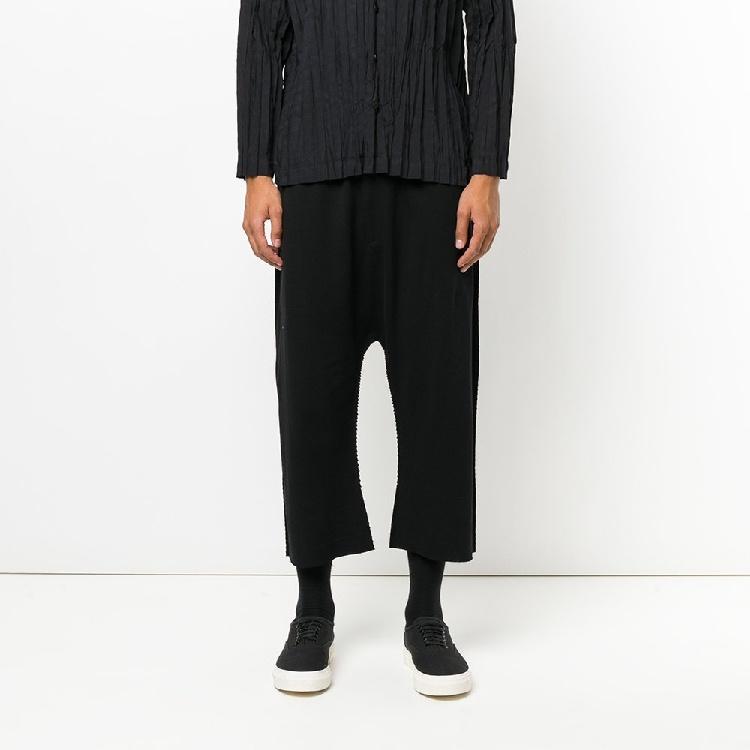 

Men's Pants Elastic Waist High Black Loose Leisure Harem Trousers Fit Women Fashion Tide Spring Autumn 2022