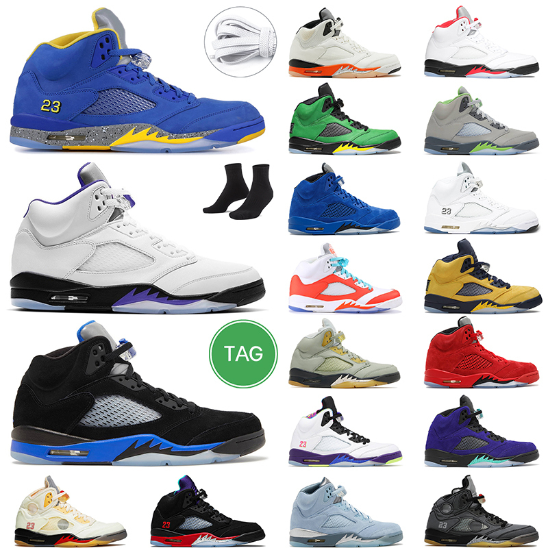 

5s Metallic White Cement 5 Retro Men Basketball Shoes Fire Red Suede Mars for Her Jumpman 5 Easter Mens Sport Trainer Sneakers, # 26