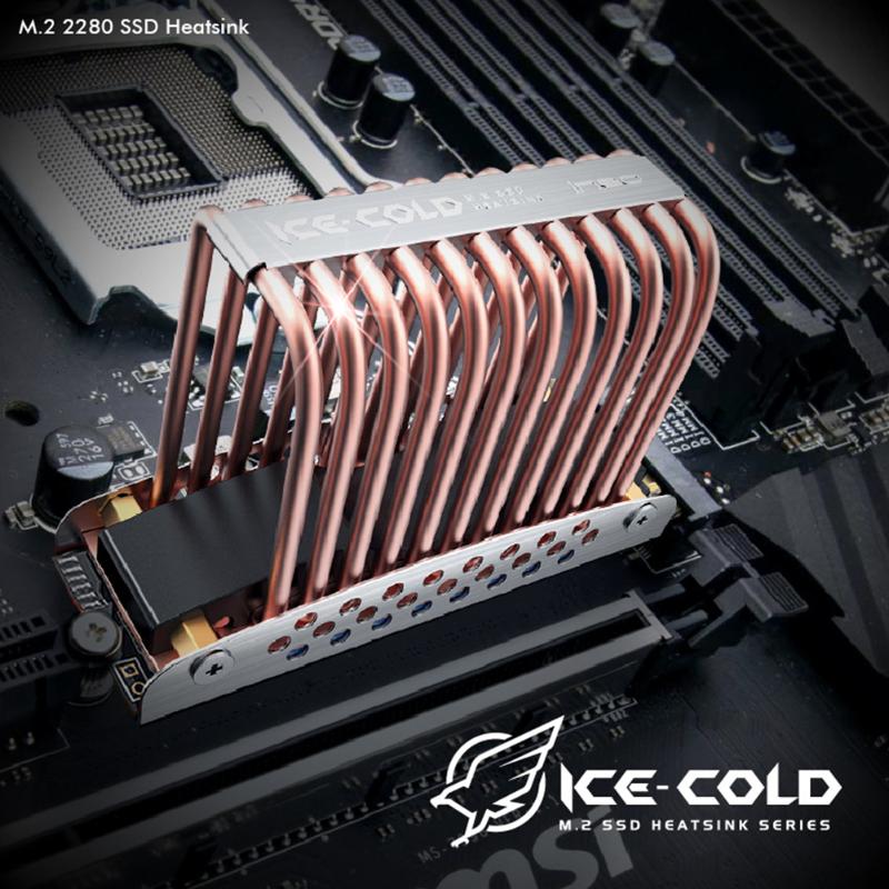 

Fans & Coolings Heat Pipe M2 Heatsink Copper SSD Cooler 2280 Solid State Hard Disk M.2 Radiator NVME NGFF Aluminum Double-layer Cooling PadF