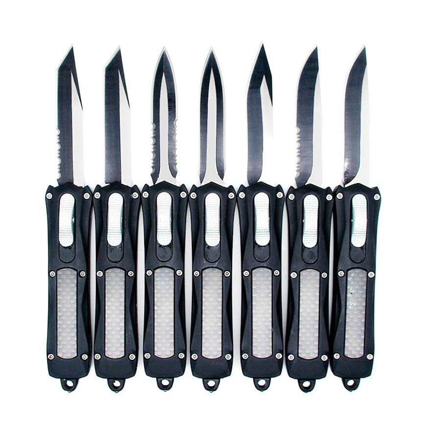 

small black A163 7 inch 7 models double action tactical self defense folding automatic knife automatic knives auto knife xmas gift251G